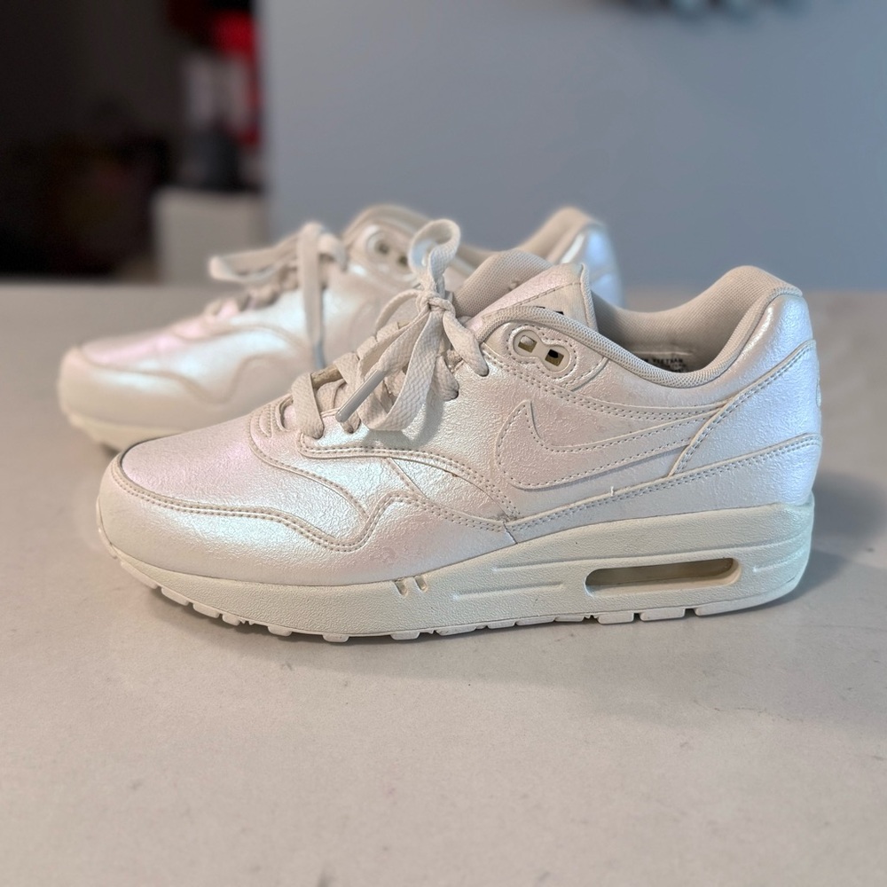 Nike White Air Max Sneakers with Monochromatic Design